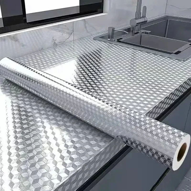 Aluminum Foil Heavy Duty - 1/3/5M Kitchen Oil-proof Sticker Heat-resistant Aluminum