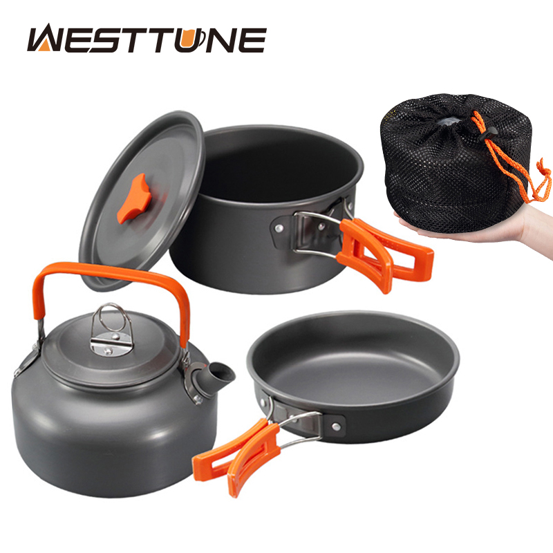 Camping Cooking Pot - WESTTUNE Camping Cookware Kit Aluminum Outdoor
