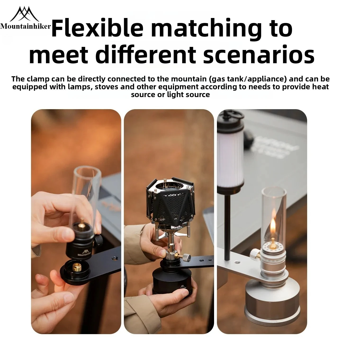Camping Cooking Drawer - MOUNTAINHIKER Flat Gas Cylinder Lamp Stove