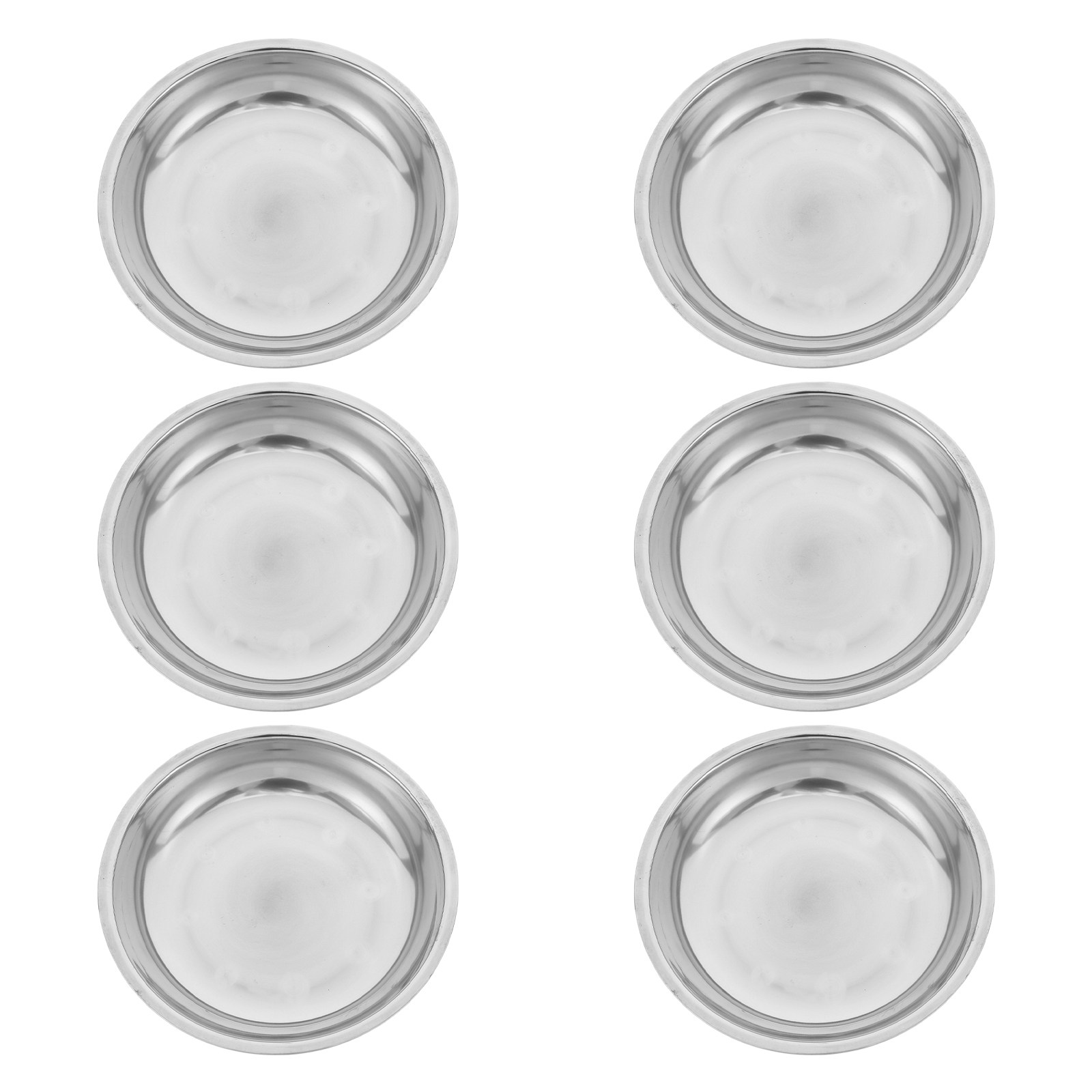 Camping Cooking Plate - 6Pcs High Quality Stainless Steel Round