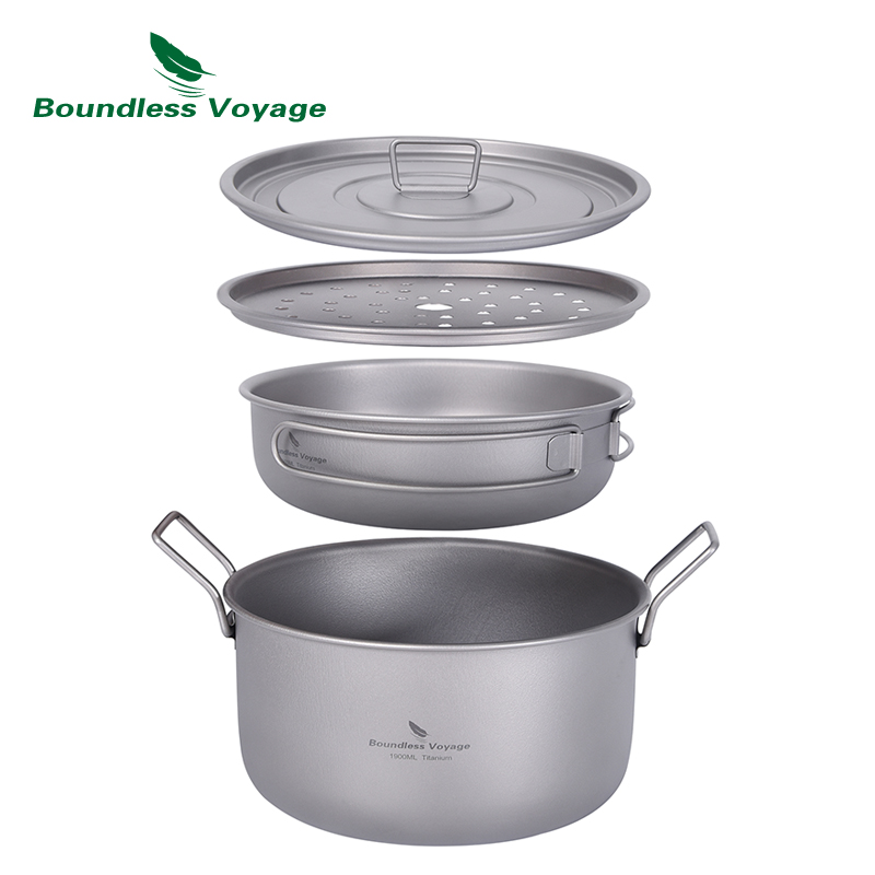 Camping Cooking Meat - Boundless Voyage Camping Cooking Pot Multifunctional