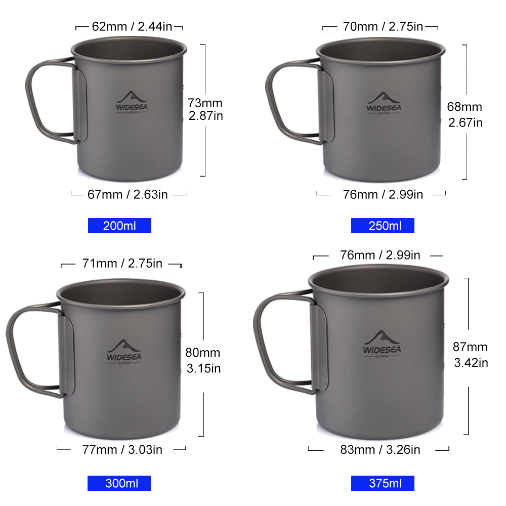 Widesea Camping Mug Titanium C - Camping Cooking Set Jetboil recension och pris