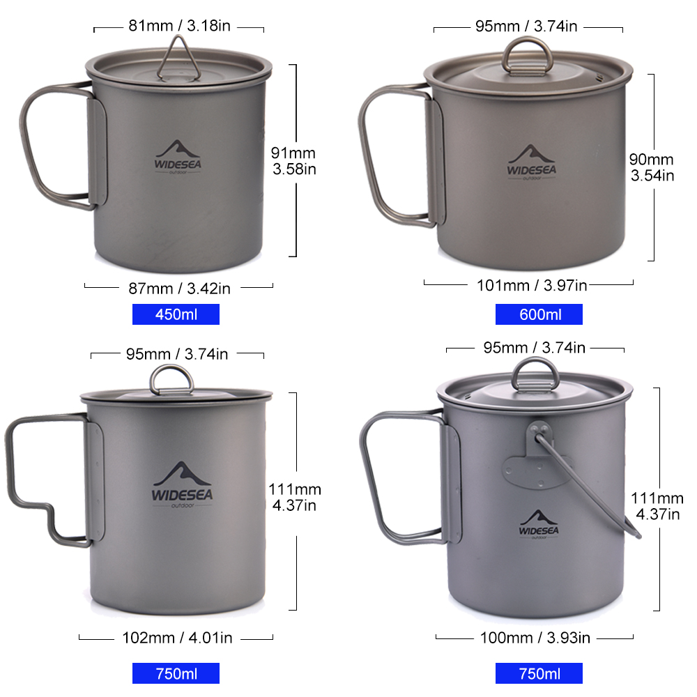 Widesea Camping Mug Titanium C - Camping Cooking Set Jetboil recension och pris