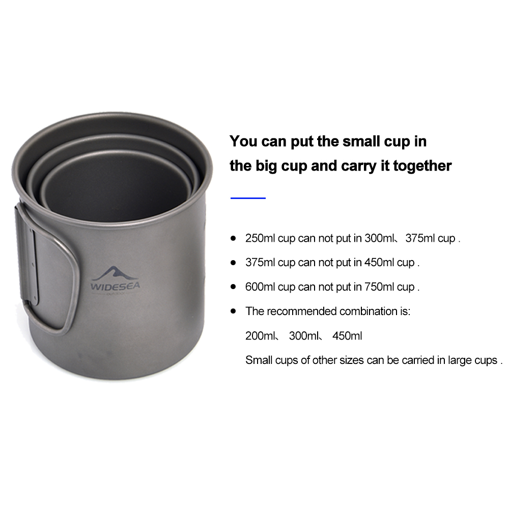 Widesea Camping Mug Titanium C - Camping Cooking Set Jetboil recension och pris