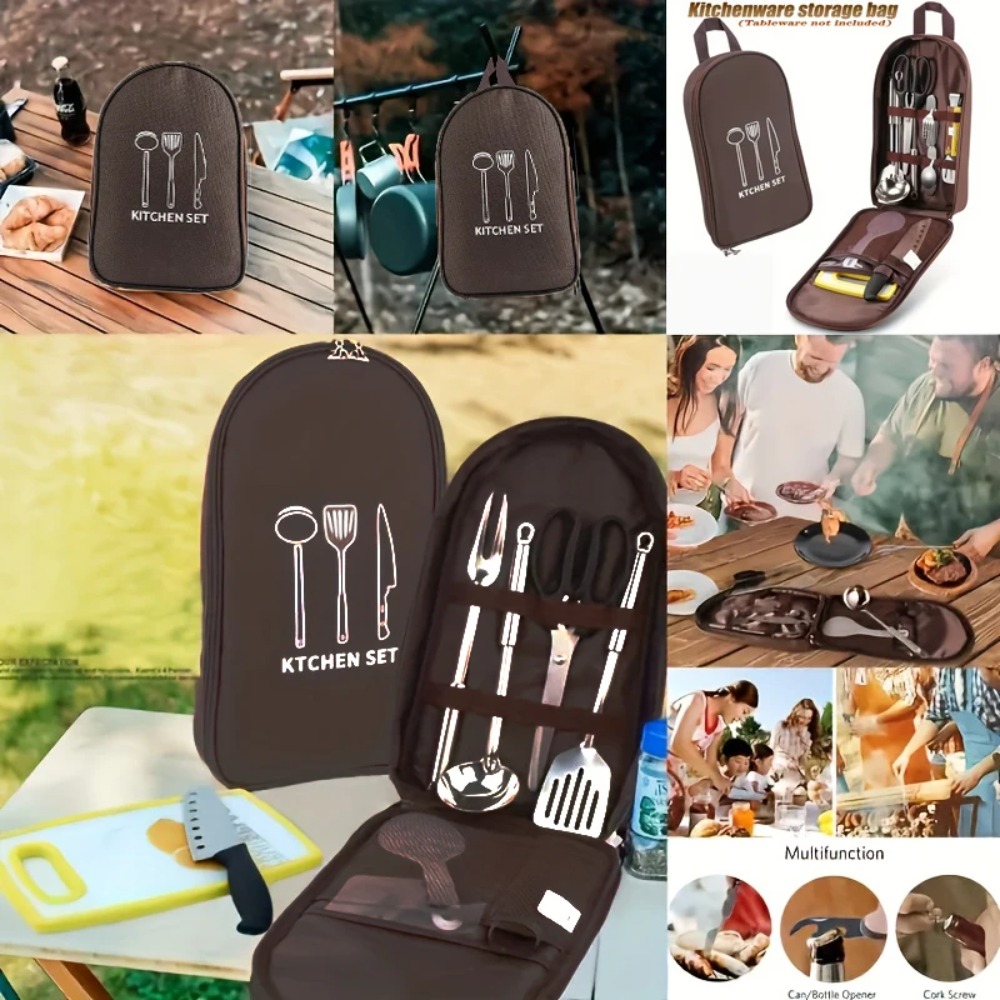 Portable Outdoor Cook Bag Camp - Camping Cooking Utensil Organizer recension och pris
