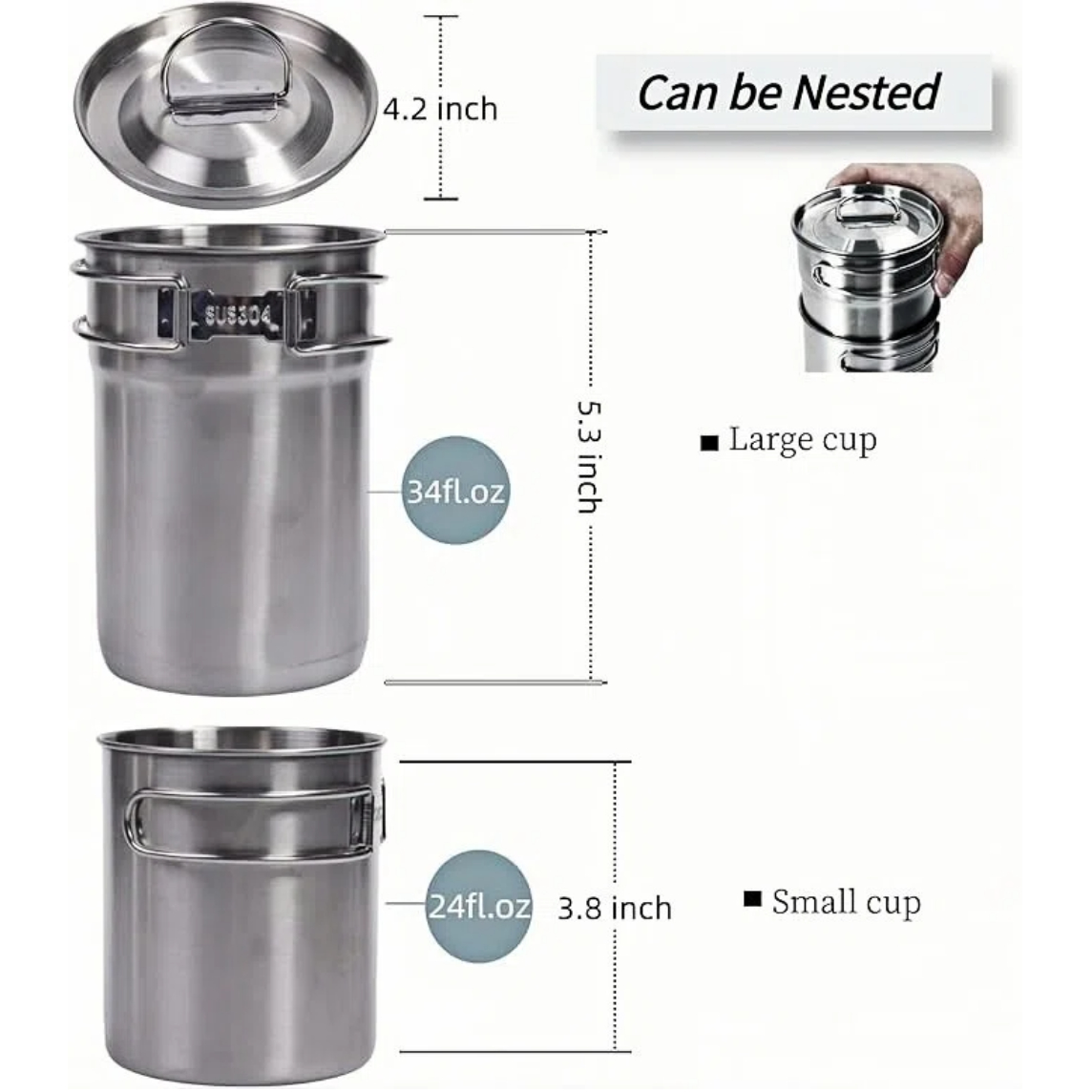 Foldable Camping Cups Mugs Cam - Camping Cooking Food recension och pris