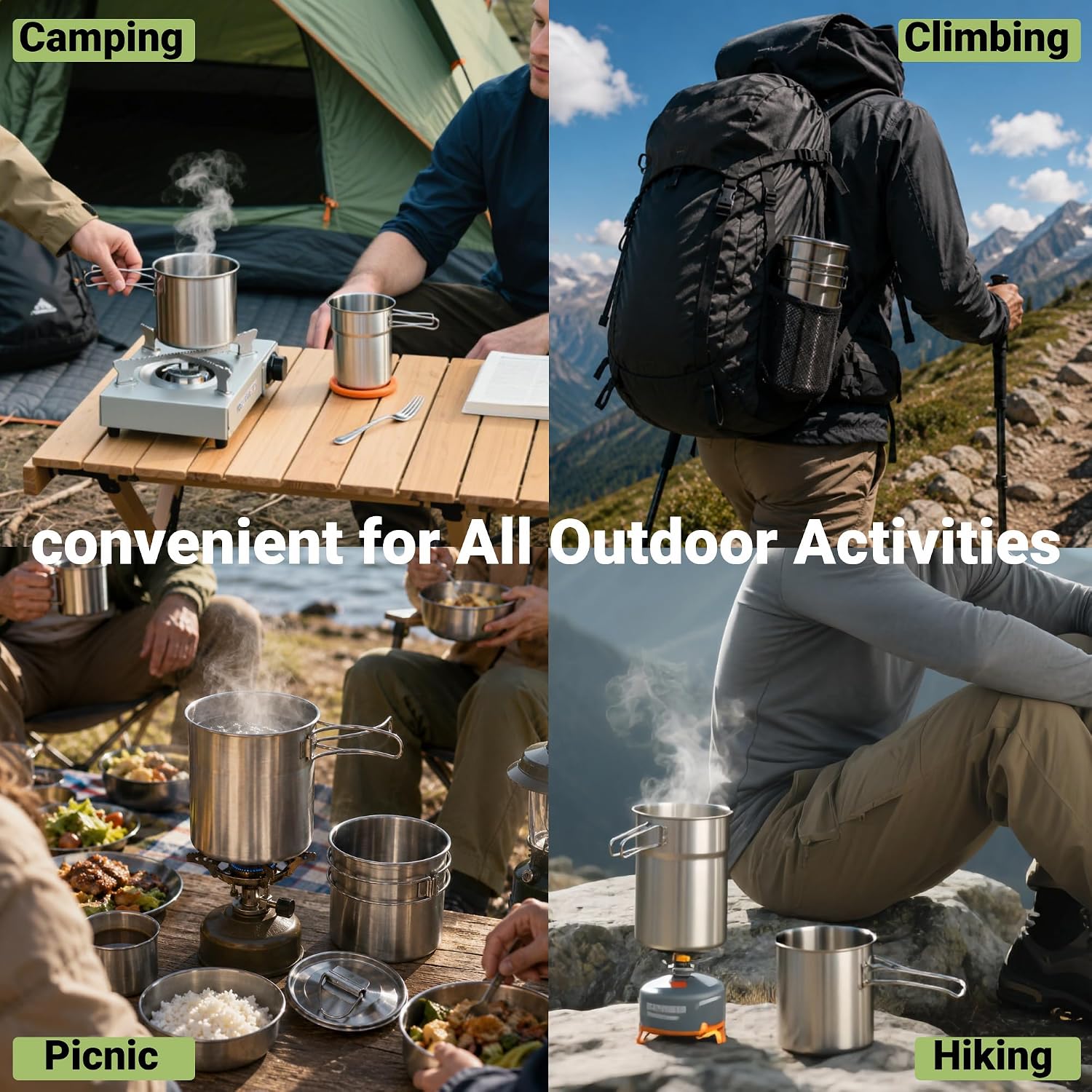Foldable Camping Cups Mugs Cam - Camping Cooking Food recension och pris