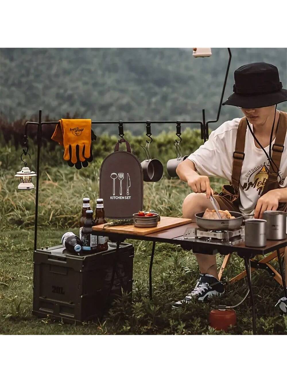 Outdoor Camping Cookware Stora - Camping Cooking Utensil Organizer recension och pris