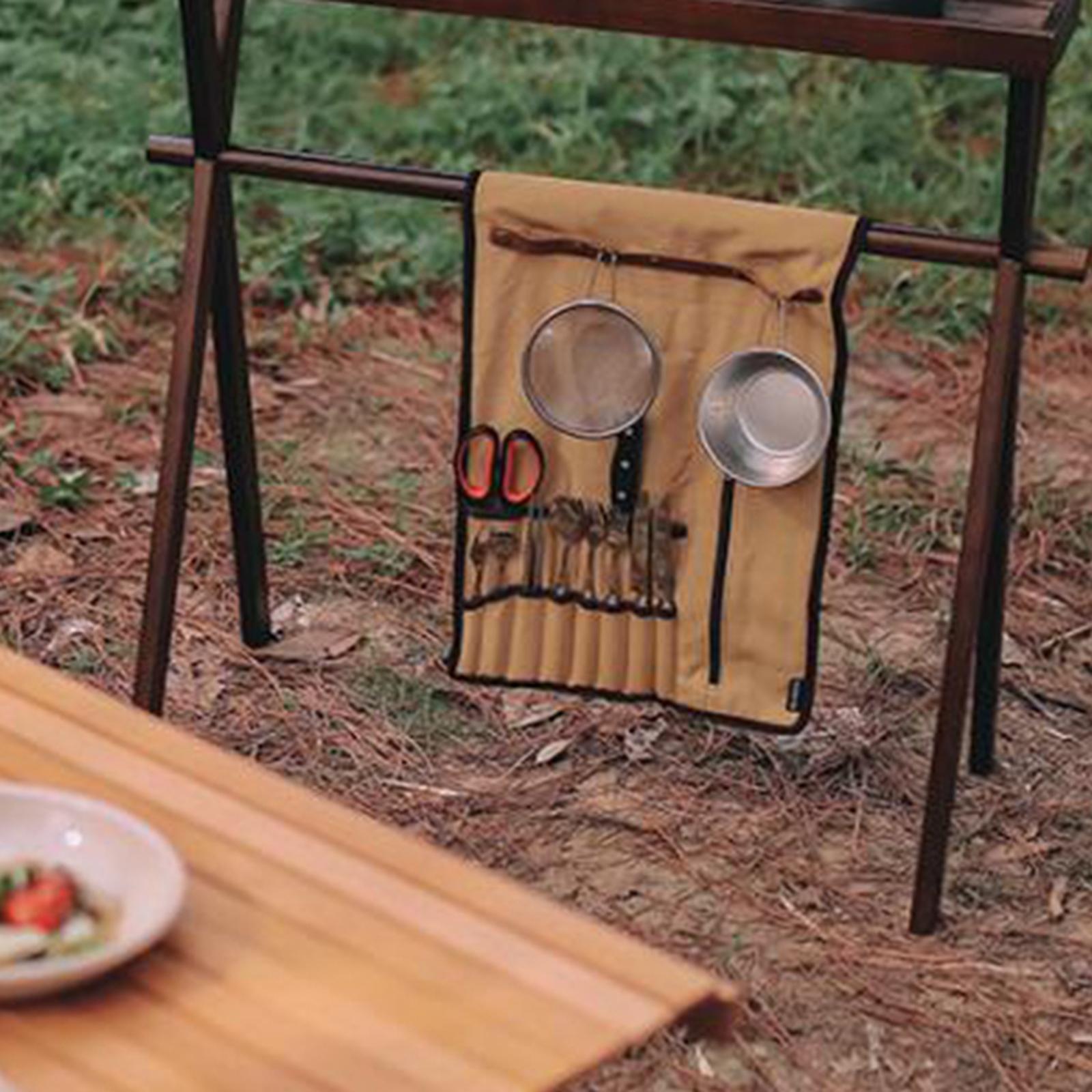 Portable Camping Utensil Roll  - Camping Cooking Utensil Organizer recension och pris
