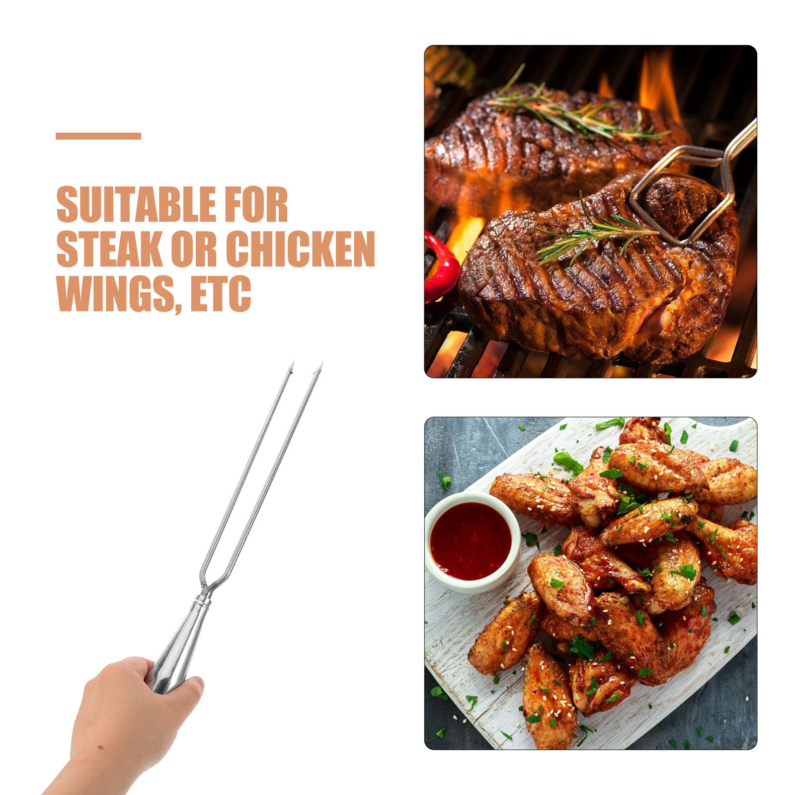 Stainless Steel Bbq Fork with  - Camping Cooking Tips recension och pris