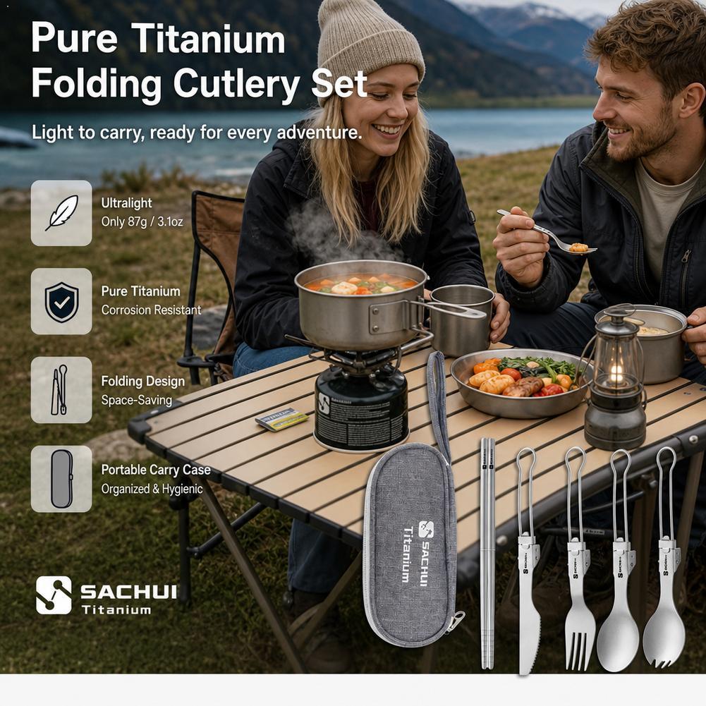 Titanium Camping Spork Cutlery - Camp Spork Set recension och pris