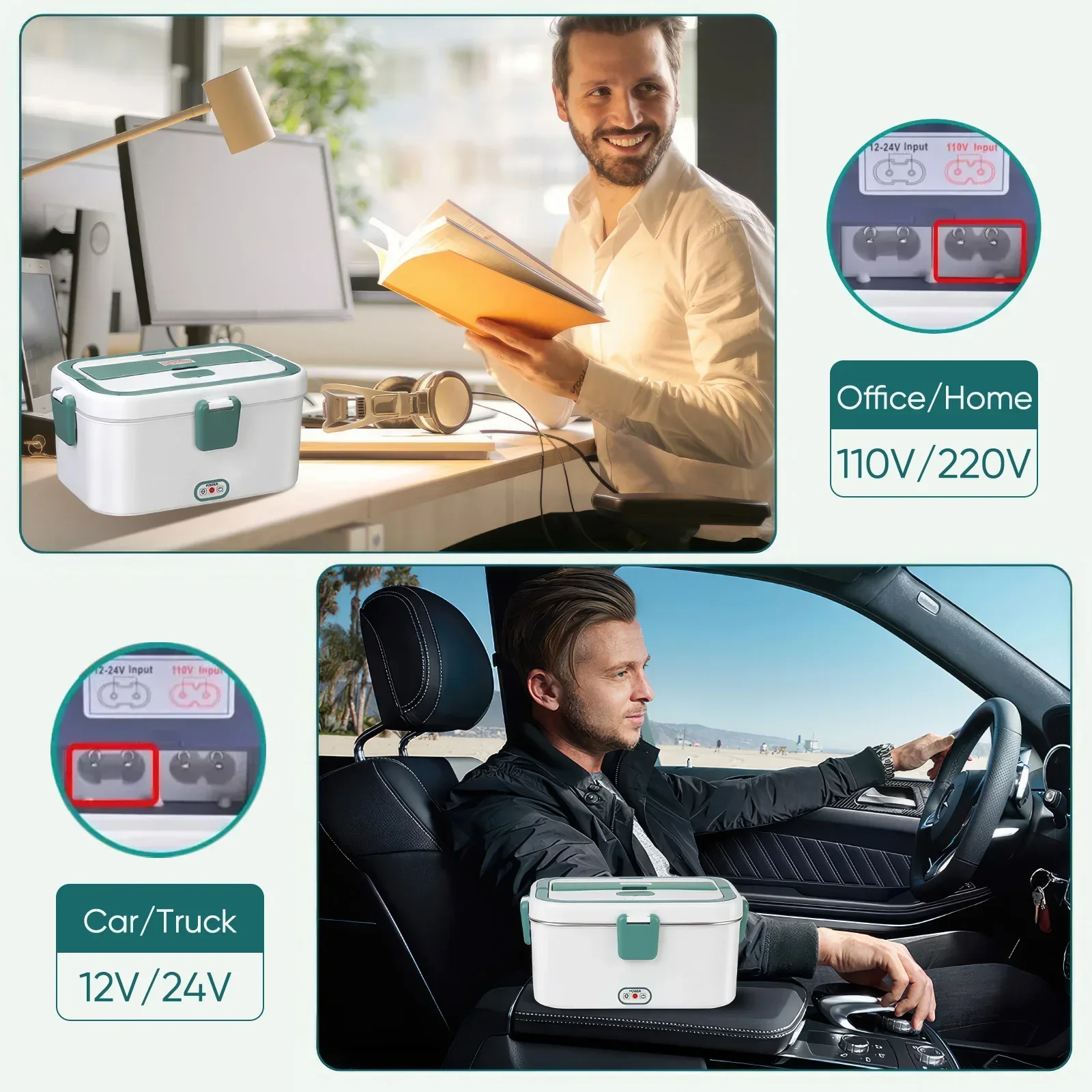 Electric Lunch Box Food Warmer - Camping Cooking Food recension och pris