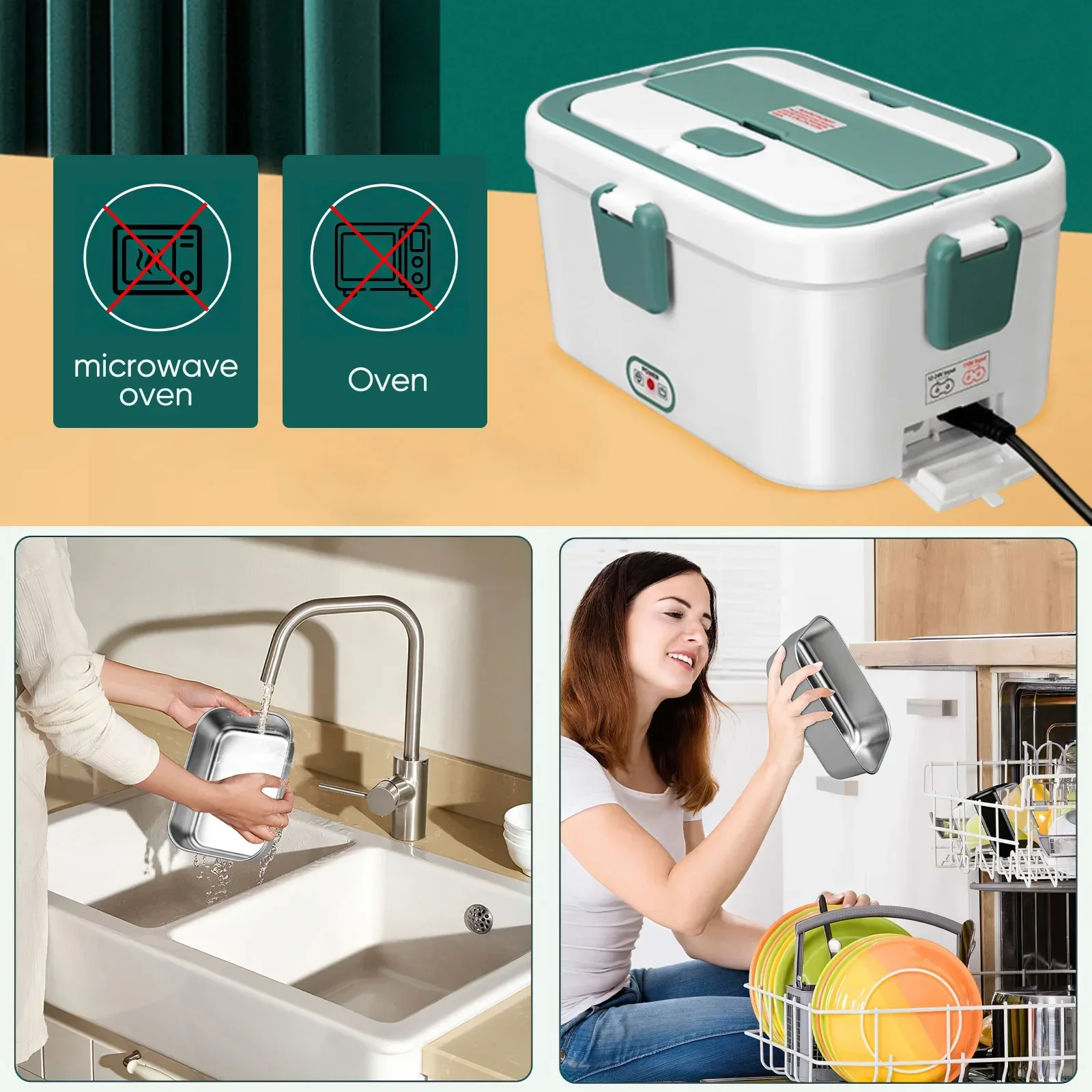 Electric Lunch Box Food Warmer - Camping Cooking Food recension och pris