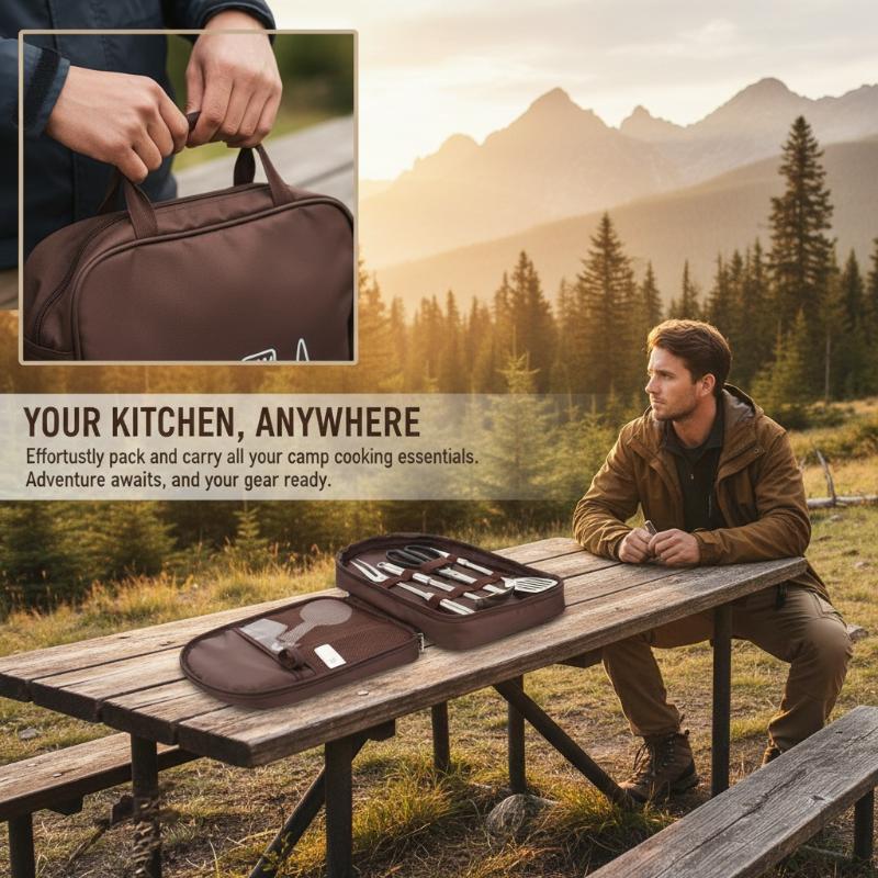 Outdoor Cooking Bag Camping St - Camping Cooking Utensil Organizer recension och pris