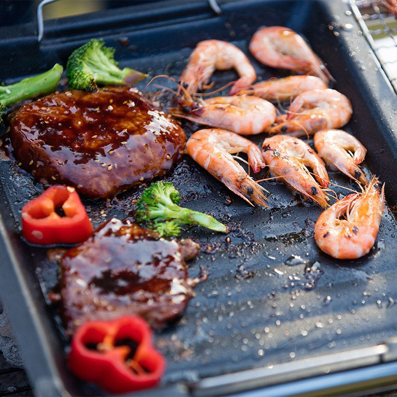 Outdoors Thick Square Grill Pa - Camping Cooking Plate recension och pris