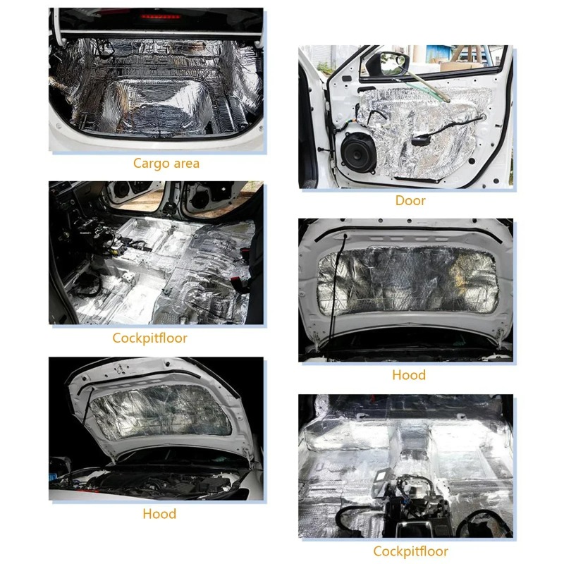 200x50cm 5/10mm Car Sound Mat  - Aluminum Foil Heavy Duty recension och pris