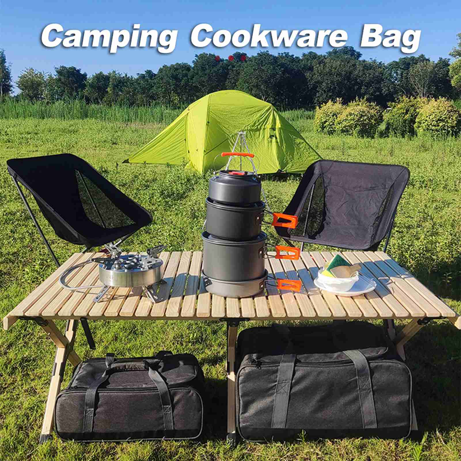 Cooking Tote Bag Camping Cookw - Camping Cooking On Fire recension och pris