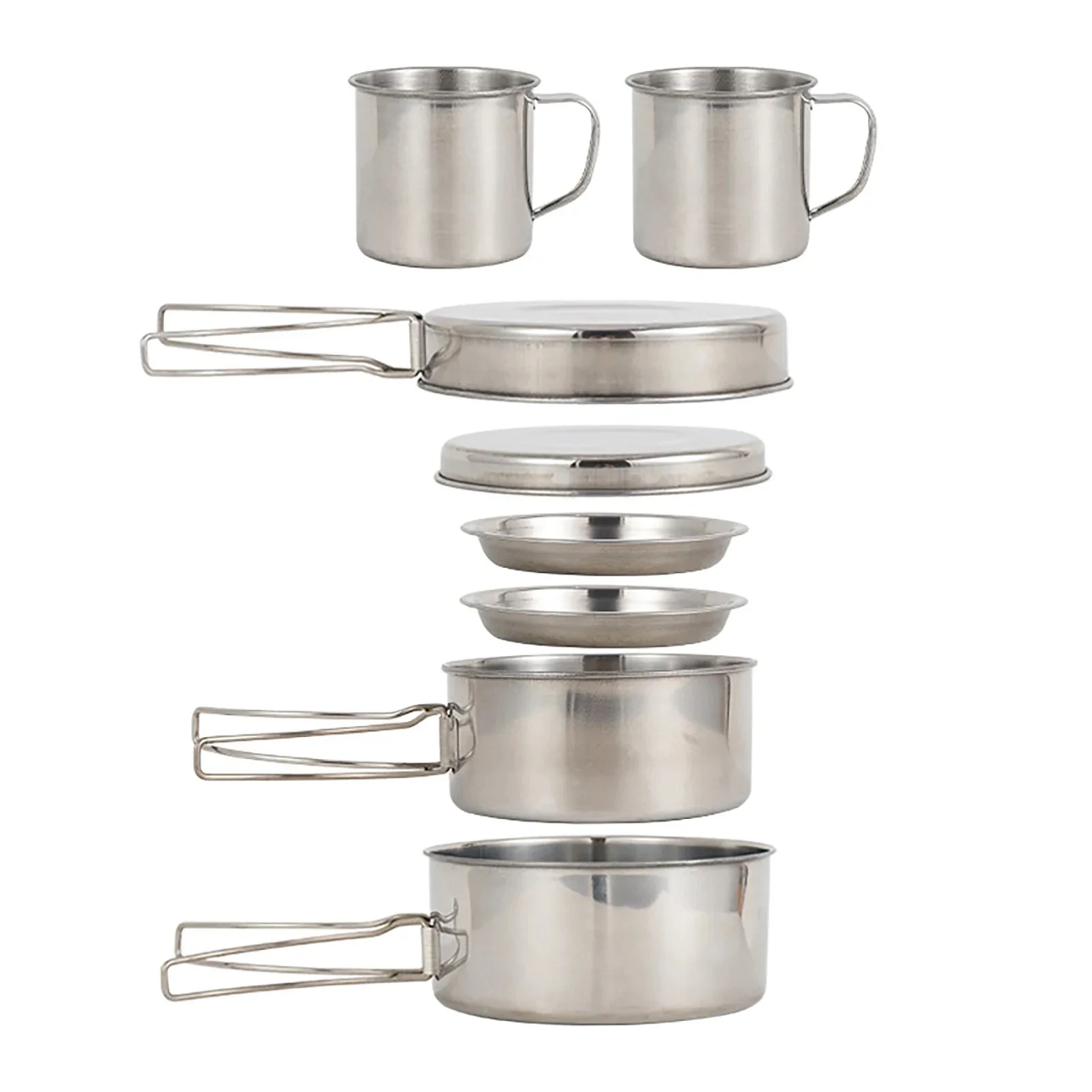 8Pcs Camping Cookware Set Stai - Camping Cooking Plate recension och pris