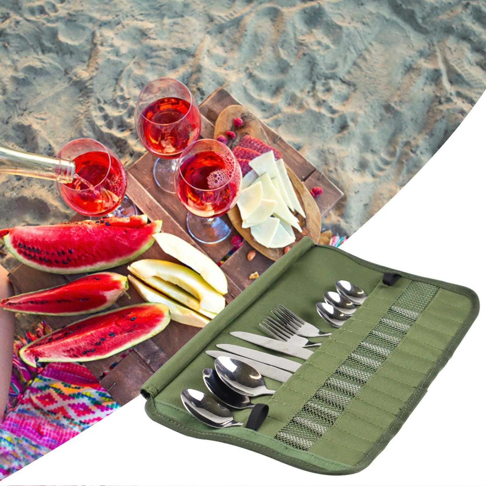 Camping Tableware Roll Bag Cam - Camping Cooking Utensil Organizer recension och pris