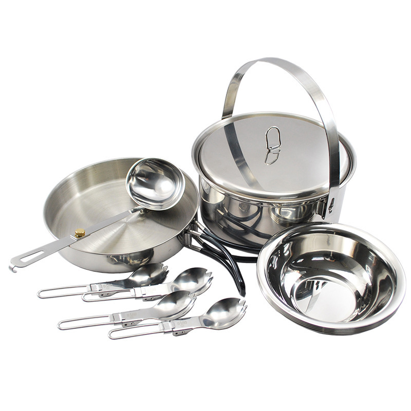 4P Stainless Steel Camping Coo - Camp Spork Set recension och pris