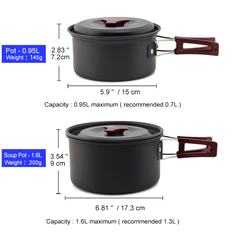 Widesea Camping Cookware Set O - Camping Cooking Set Jetboil recension och pris