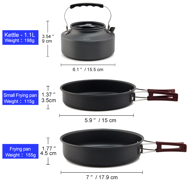 Widesea Camping Cookware Set O - Camping Cooking Set Jetboil recension och pris