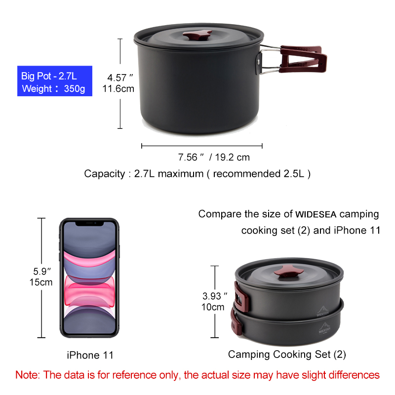 Widesea Camping Cookware Set O - Camping Cooking Set Jetboil recension och pris