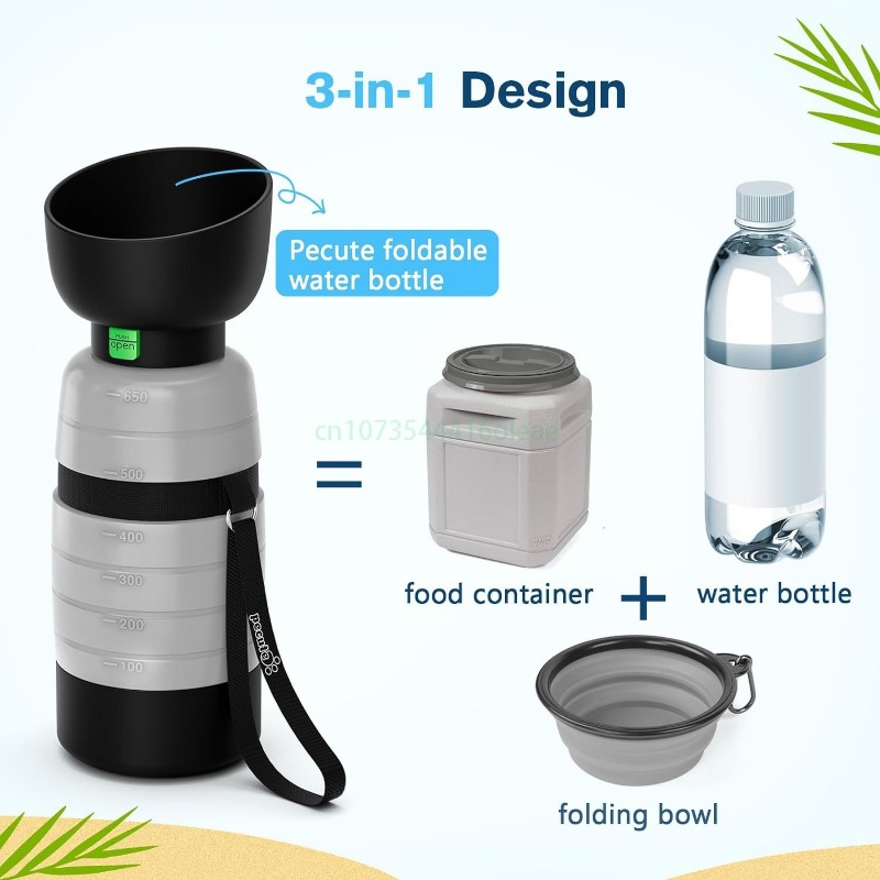 650ML Dog Water Bottle with 15 - Camping Cooking Food recension och pris